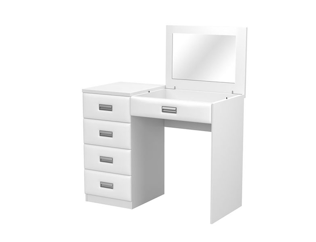Туалетный столик левый Como/Veda 4 ящика с зеркалом в столешнице