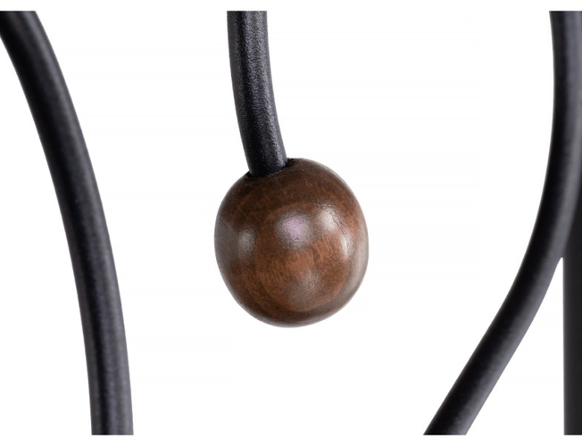 Прикроватная тумба Клео 2 черная/орех (Арт.446217)