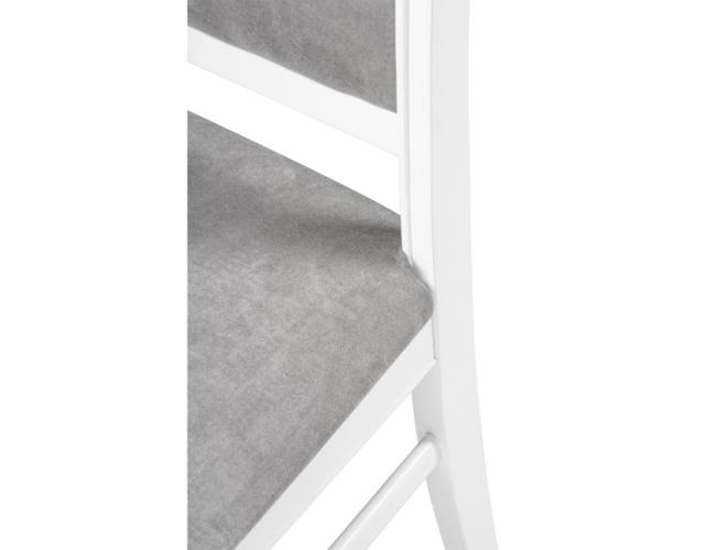 Деревянный стул Авелин серый велюр/белый (Арт.515983)