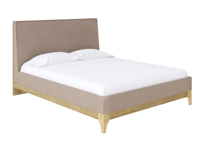 Кровать Odda дуб гамильтон/тетра бежевый