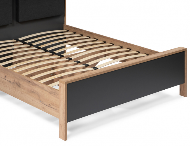 Кровать Тхан дуб крафт золотой / антрацит