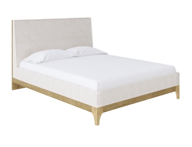 Кровать Odda дуб гамильтон/лофти лен