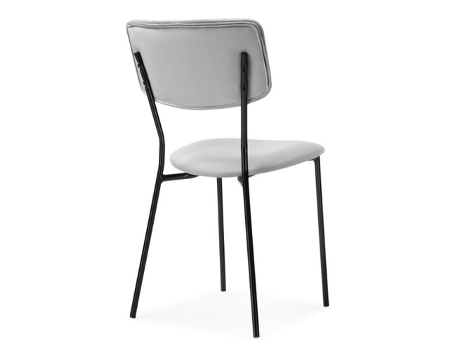 Стул на металлокаркасе Фиер серый/черный глянец (Арт.494368)