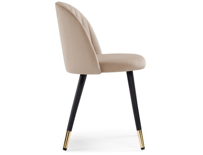 Стул на металлокаркасе Gabi dark beige/black/gold (Арт.15380)