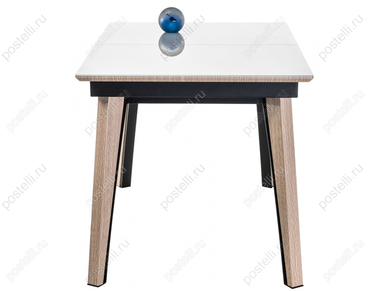 Стеклянный стол Джофри белый/венге светлый (Арт 368713)
