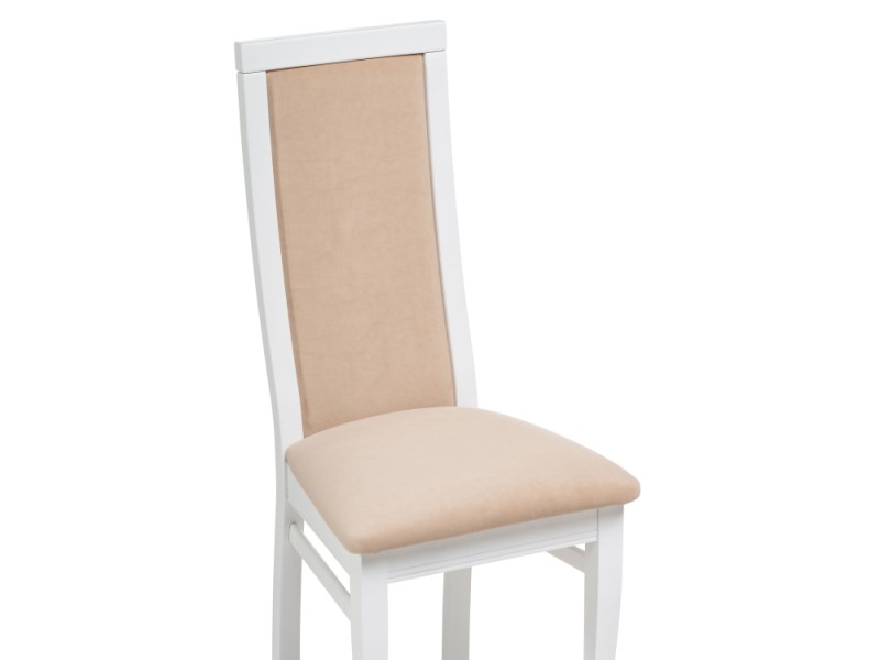 Деревянный стул Давиано бежевый велюр/белый (Арт.515978)